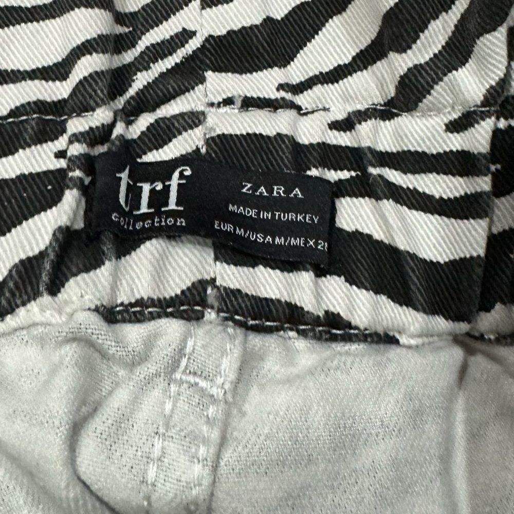 Zara Black and White Zebra Print Mini Skirt - Picture 3 of 5